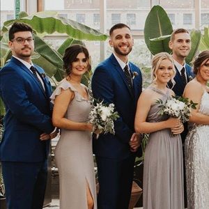 Anthropologie BHLDN Grey Bridesmaid dress